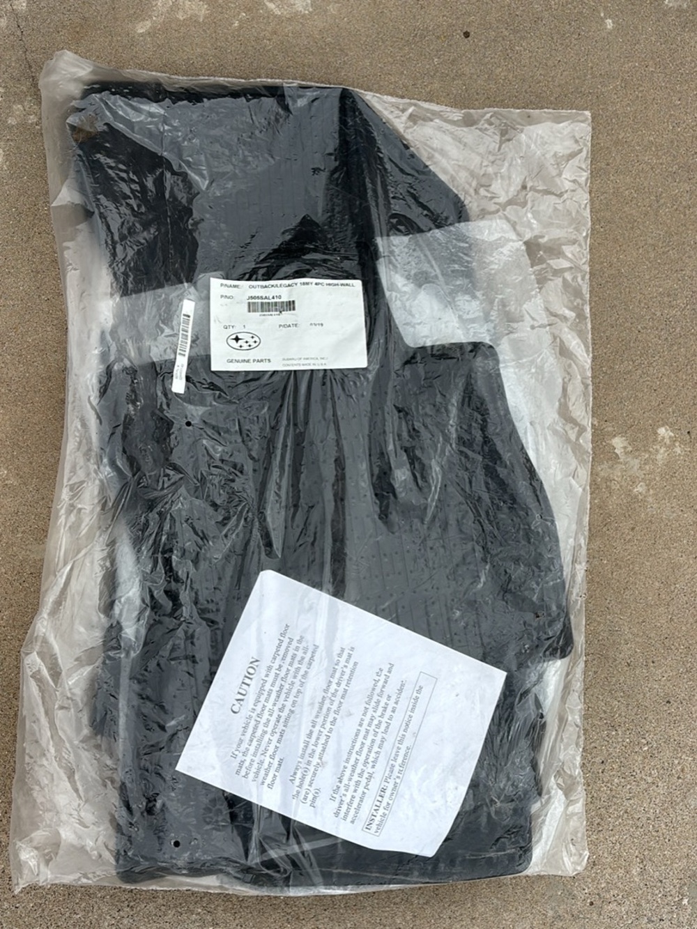 Brand New Subaru Outback Legacy All Weather Car Mats